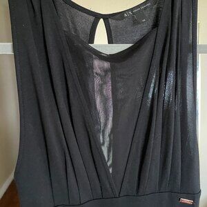 Armani Exchange Black Midi Dress